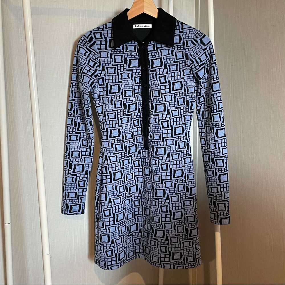 Reformation Kurtis Long Sleeve Mini Dress